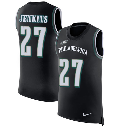 Nike Eagles #27 Malcolm Jenkins Black Alternate Men's Stitched NFL Limited Rush Tank Top Jersey